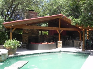 poolside cabana porch